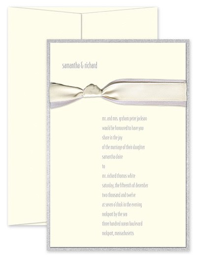 checkerboard wedding - grey ribbon